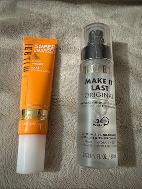 Milani Supercharged Dewy Primer 1oz&Make It Last Original Natural Finish 2.03oz